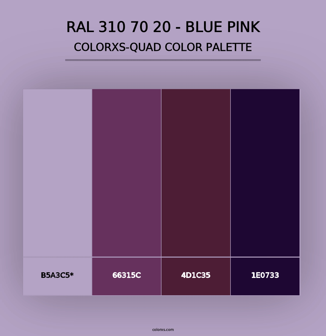 RAL 310 70 20 - Blue Pink - Colorxs Quad Palette