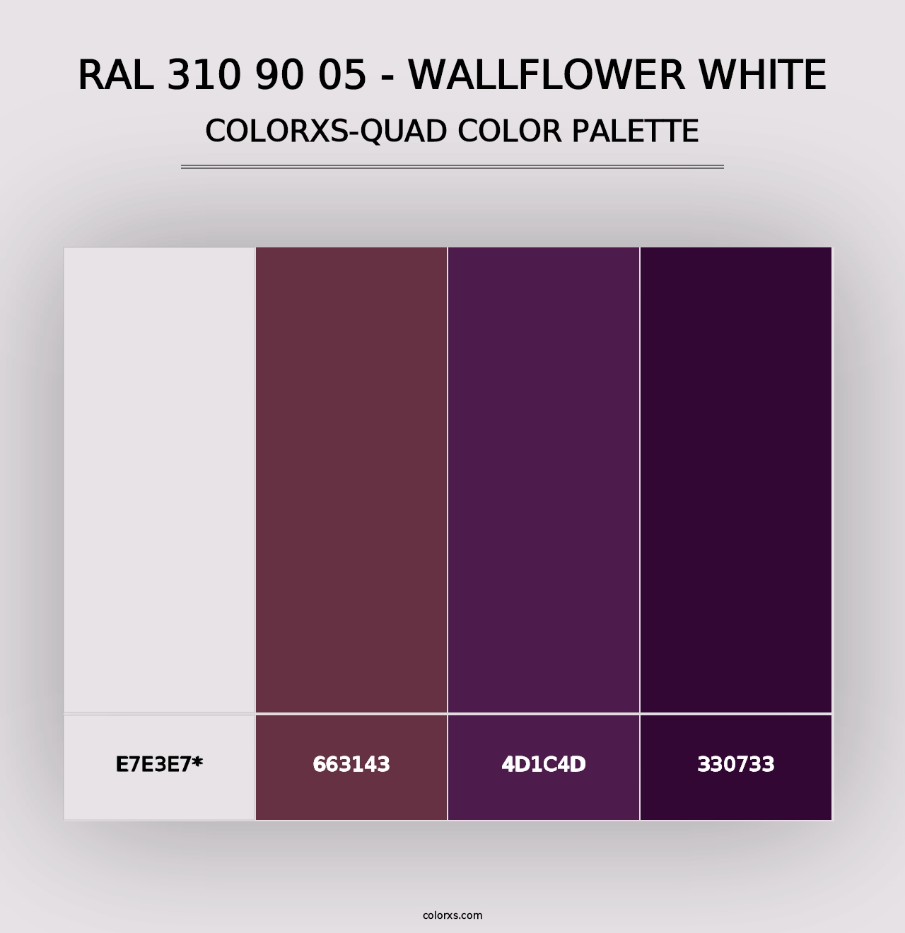 RAL 310 90 05 - Wallflower White - Colorxs Quad Palette