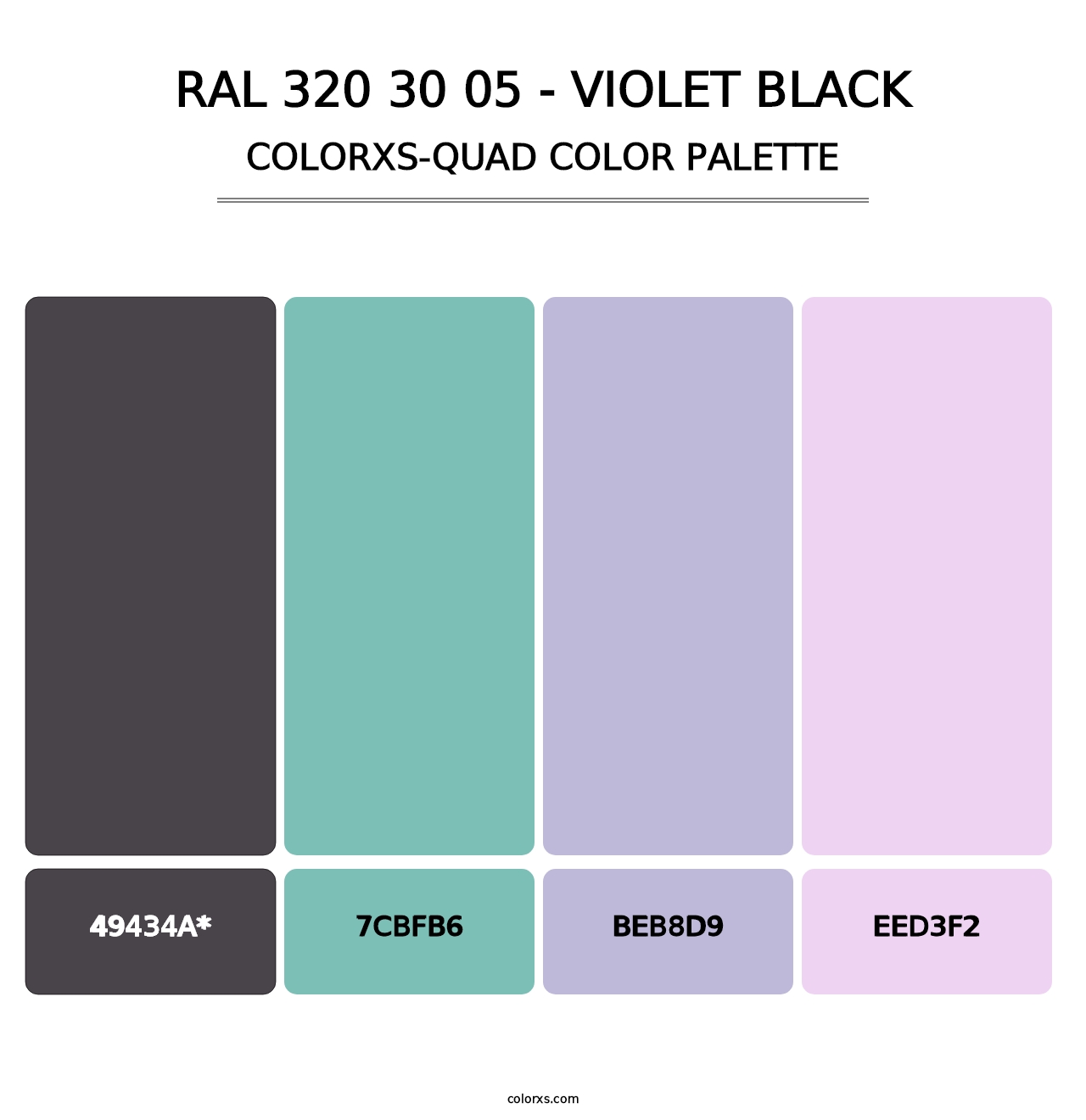 RAL 320 30 05 - Violet Black - Colorxs Quad Palette