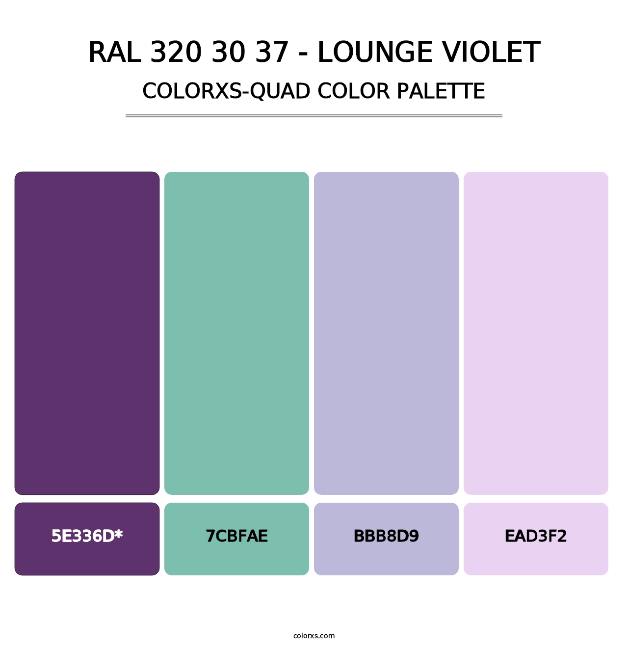 RAL 320 30 37 - Lounge Violet - Colorxs Quad Palette