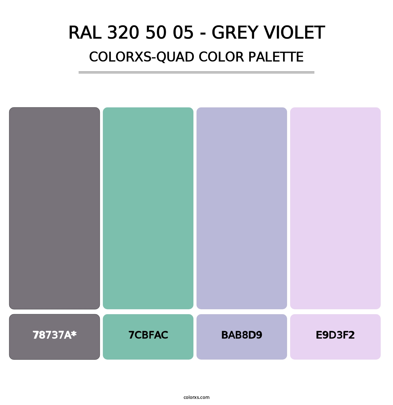 RAL 320 50 05 - Grey Violet - Colorxs Quad Palette