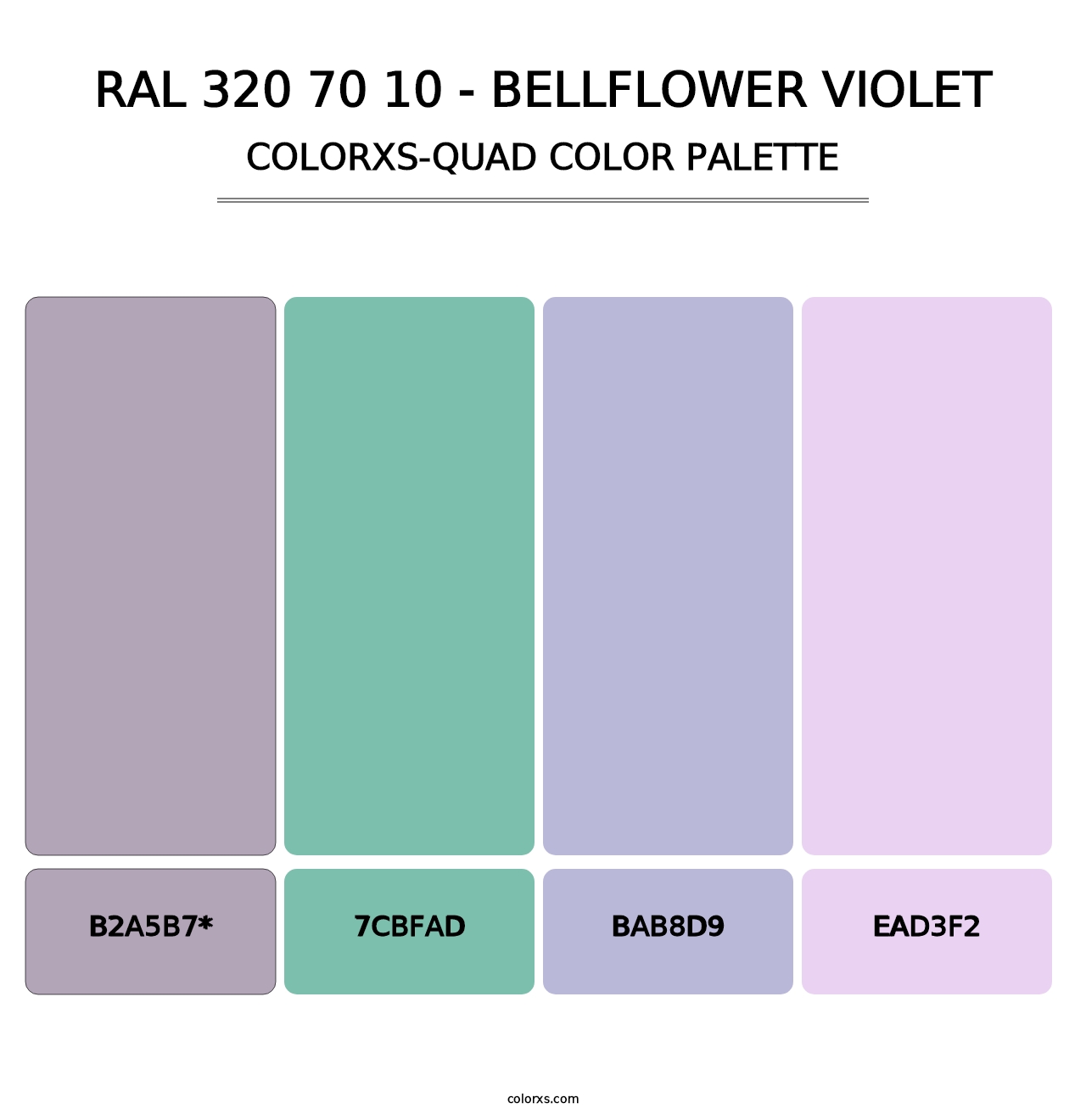 RAL 320 70 10 - Bellflower Violet - Colorxs Quad Palette