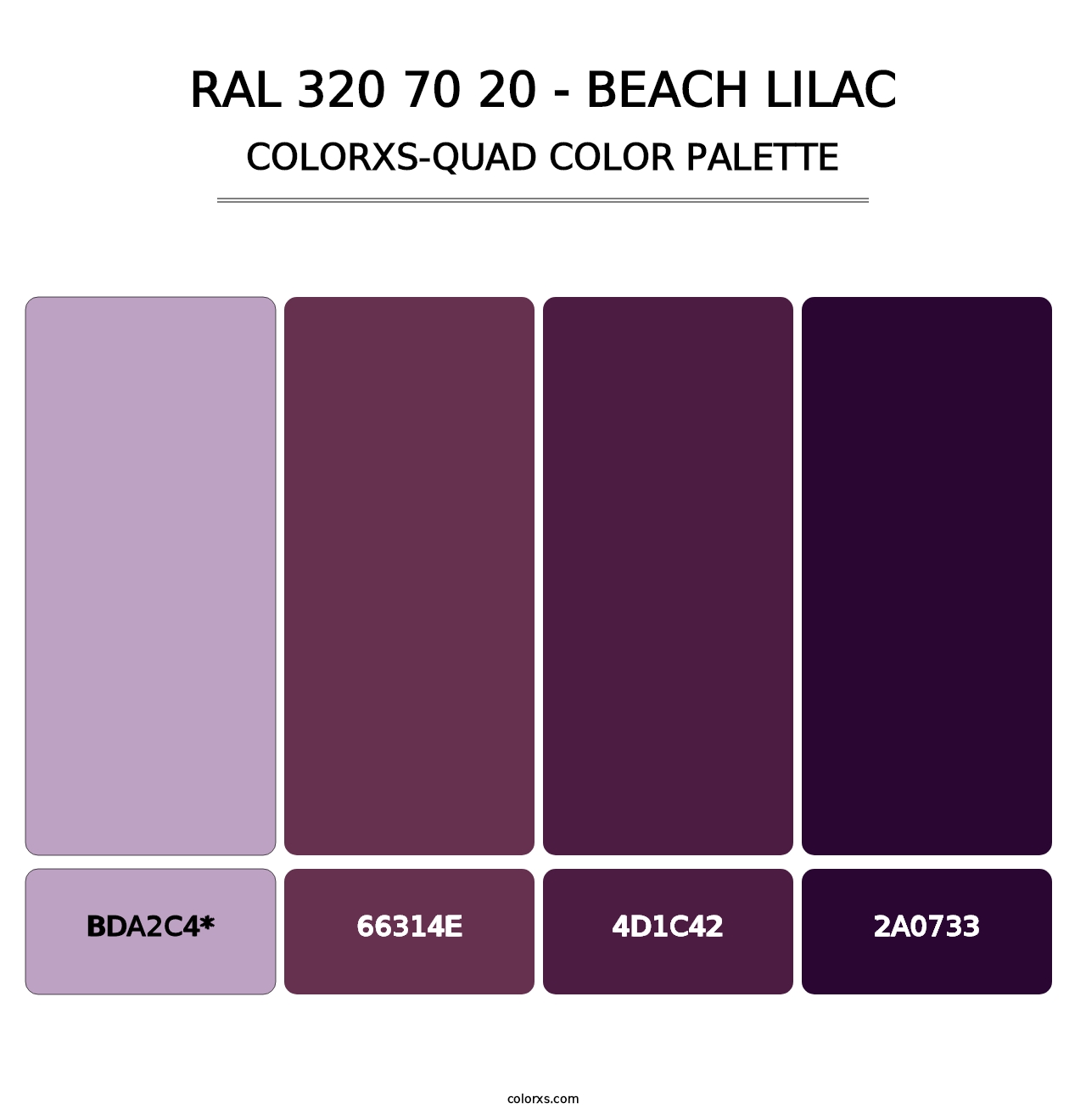 RAL 320 70 20 - Beach Lilac - Colorxs Quad Palette