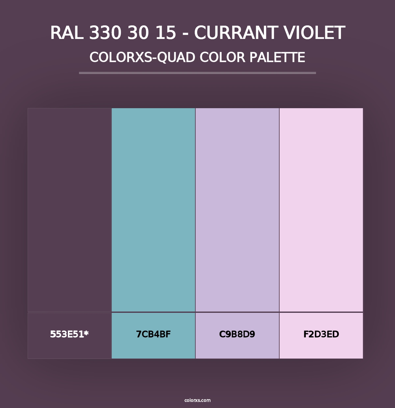 RAL 330 30 15 - Currant Violet - Colorxs Quad Palette