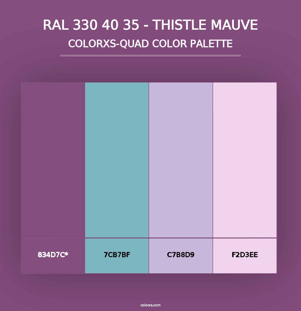 RAL 330 40 35 - Thistle Mauve - Colorxs Quad Palette