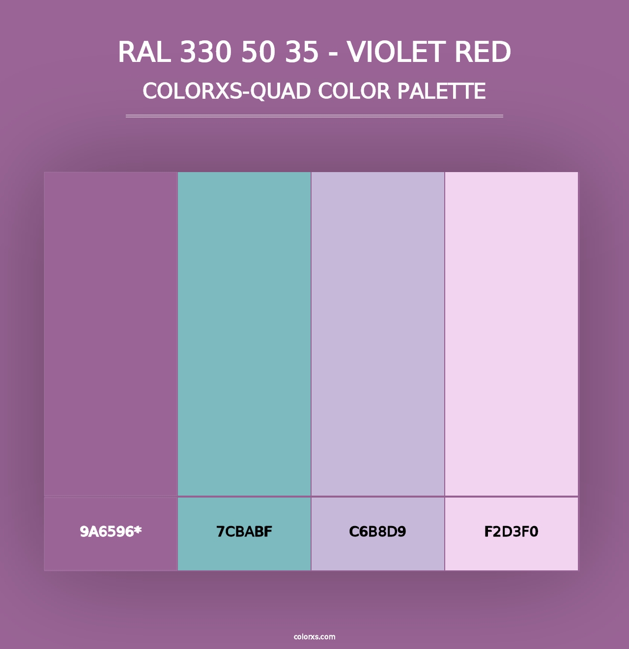 RAL 330 50 35 - Violet Red - Colorxs Quad Palette