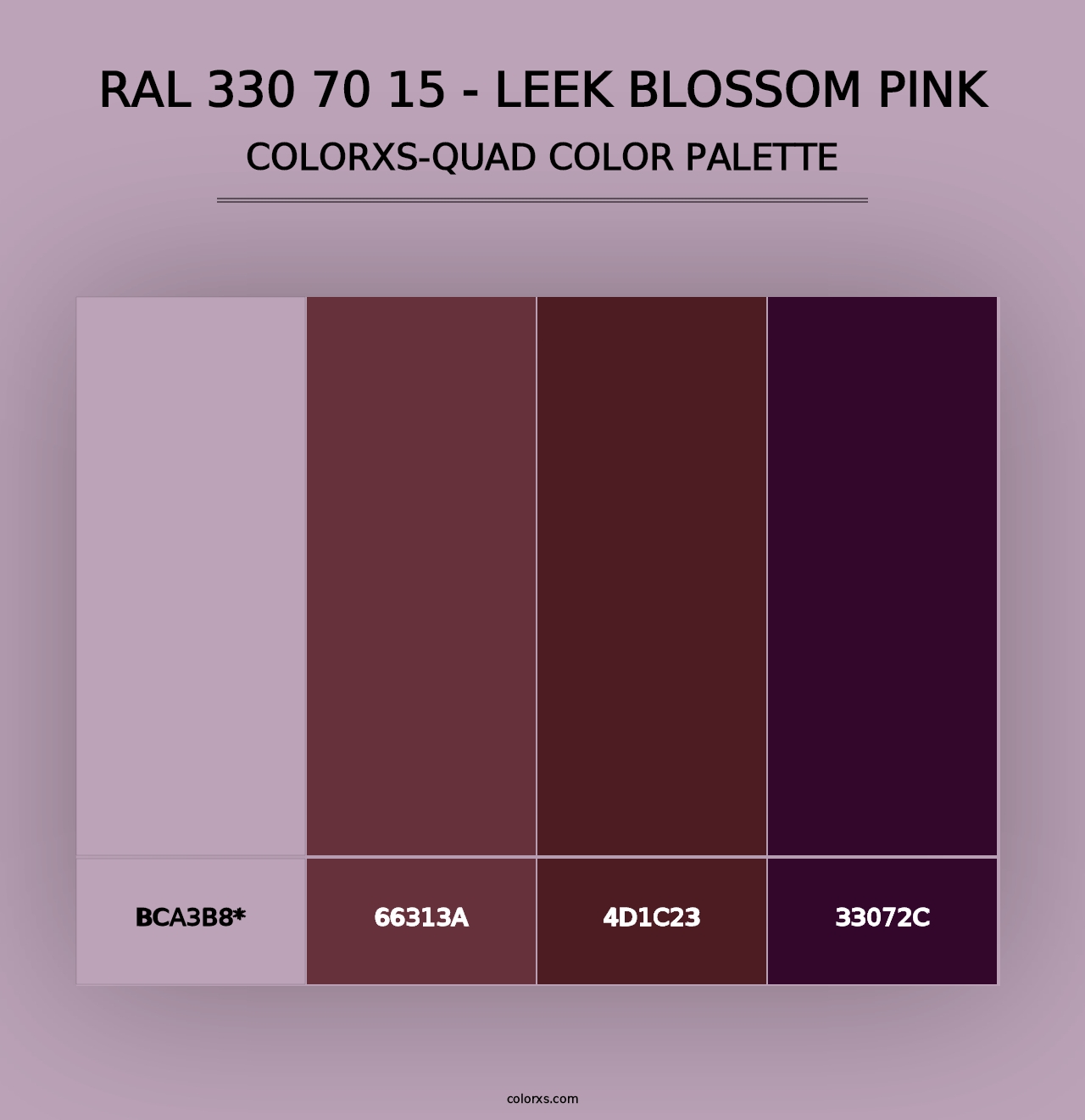 RAL 330 70 15 - Leek Blossom Pink - Colorxs Quad Palette