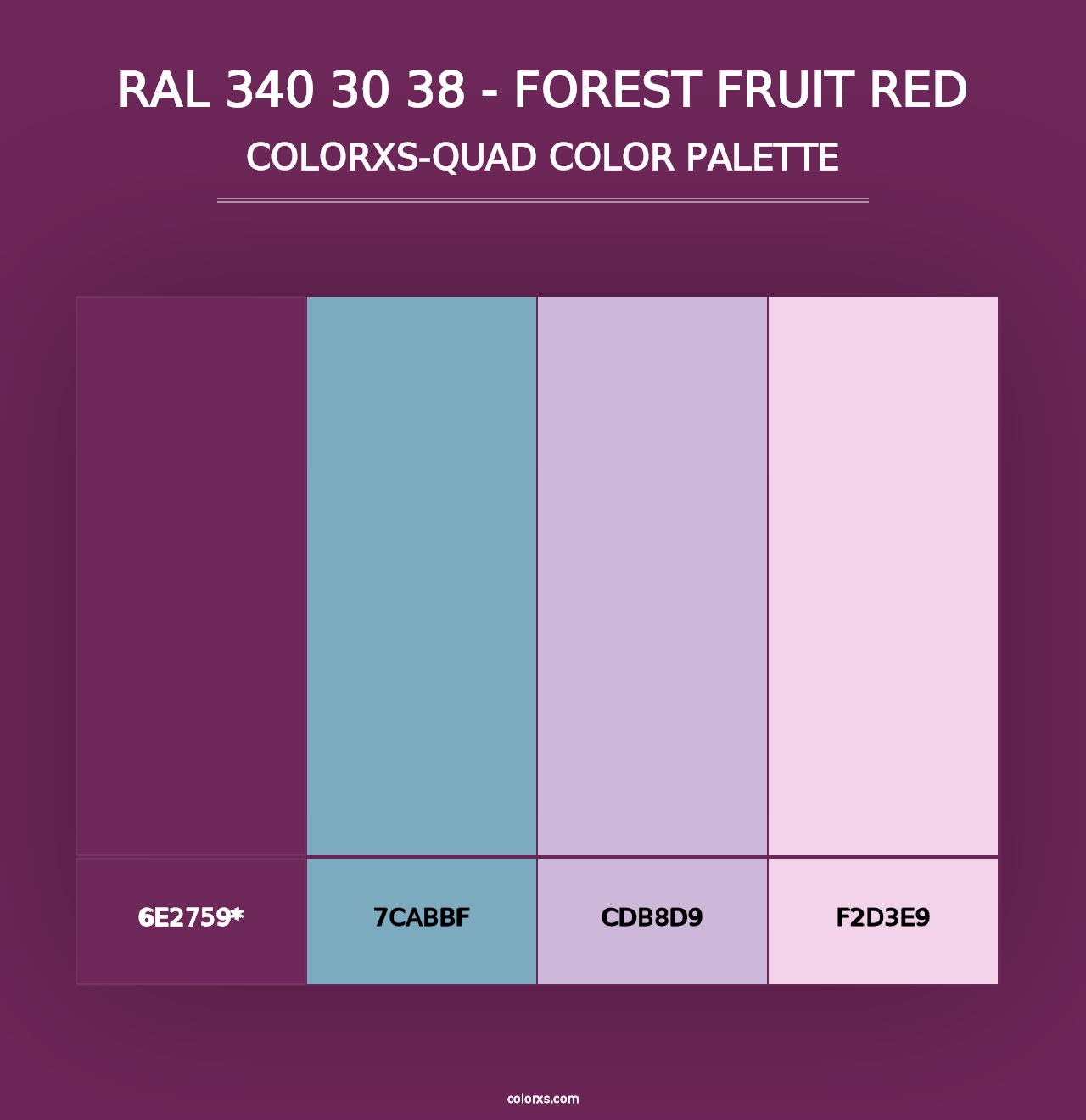 RAL 340 30 38 - Forest Fruit Red - Colorxs Quad Palette