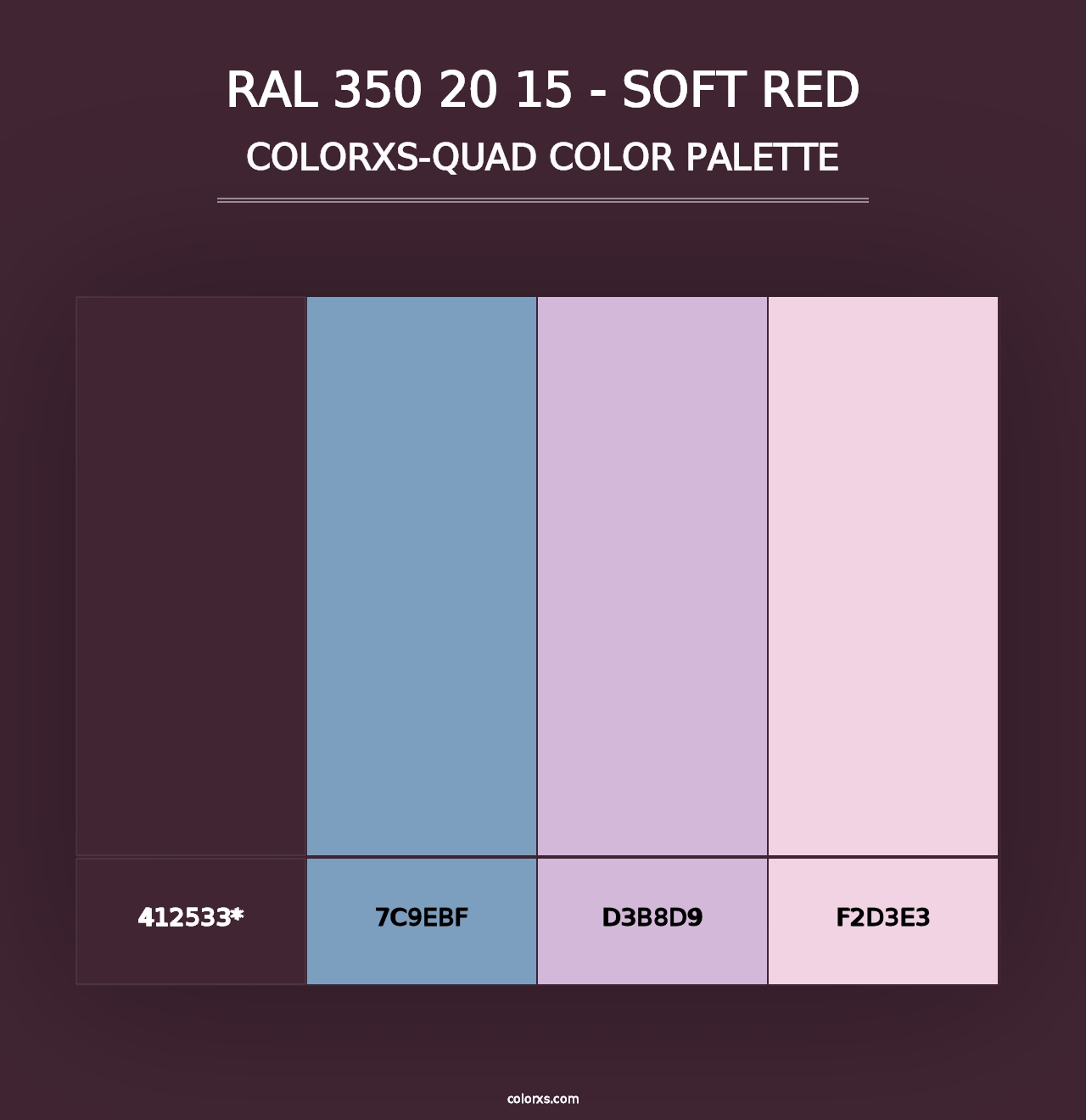 RAL 350 20 15 - Soft Red - Colorxs Quad Palette