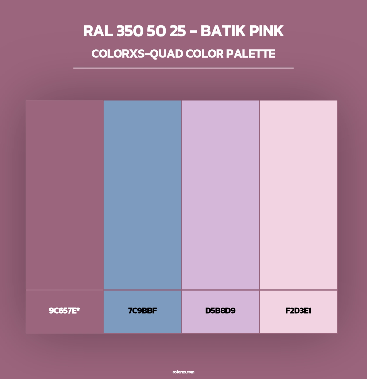 RAL 350 50 25 - Batik Pink - Colorxs Quad Palette