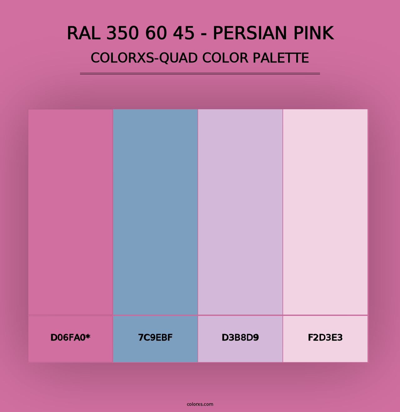 RAL 350 60 45 - Persian Pink - Colorxs Quad Palette