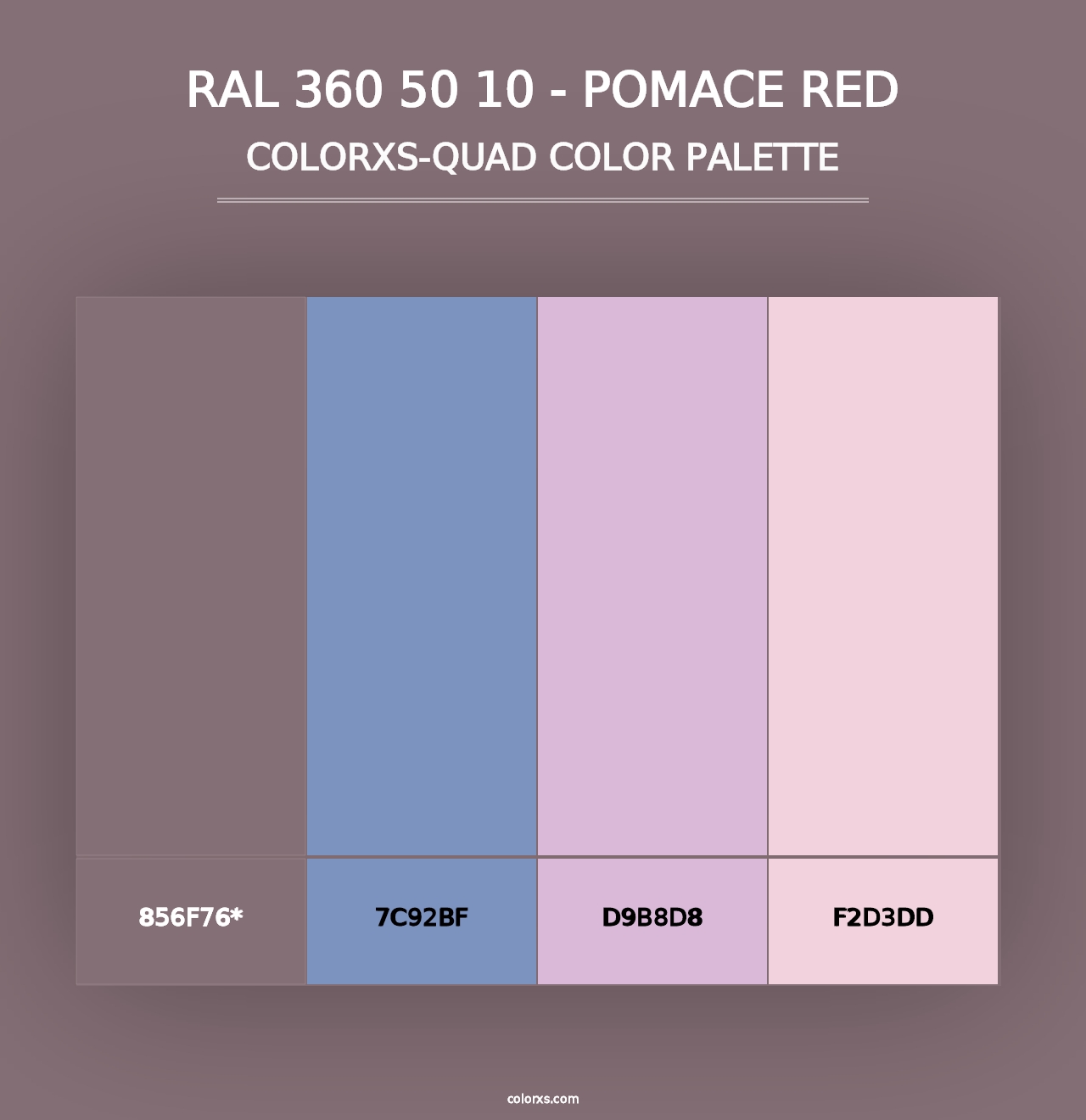 RAL 360 50 10 - Pomace Red - Colorxs Quad Palette