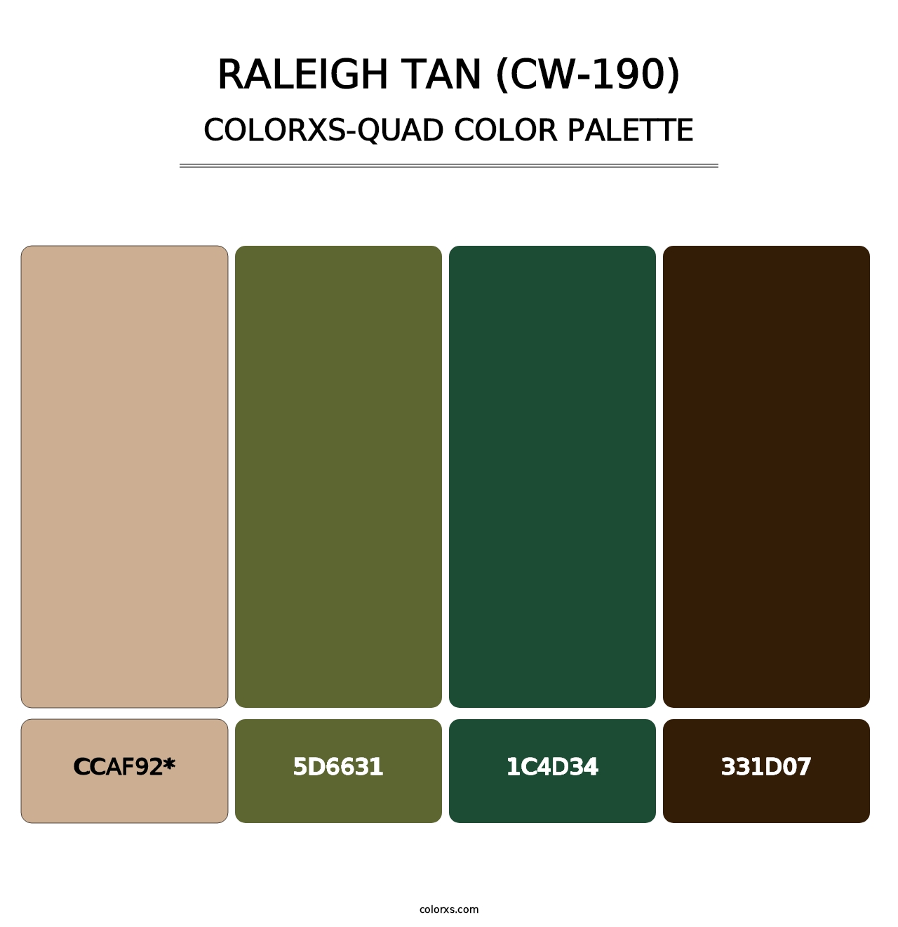 Raleigh Tan (CW-190) - Colorxs Quad Palette