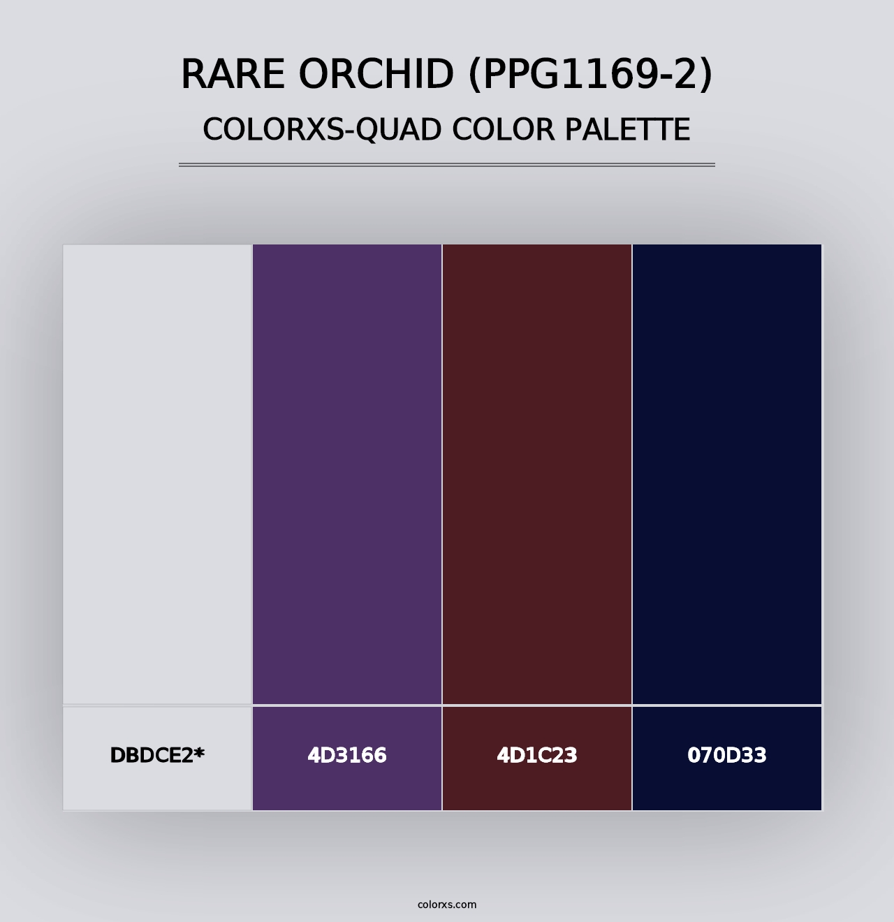 Rare Orchid (PPG1169-2) - Colorxs Quad Palette