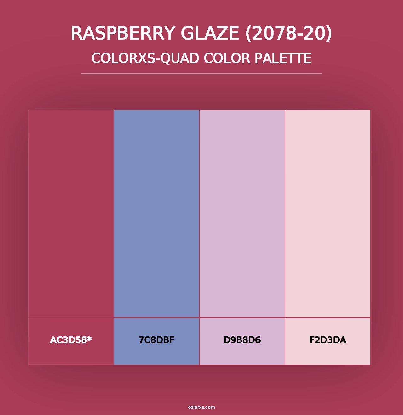 Raspberry Glaze (2078-20) - Colorxs Quad Palette