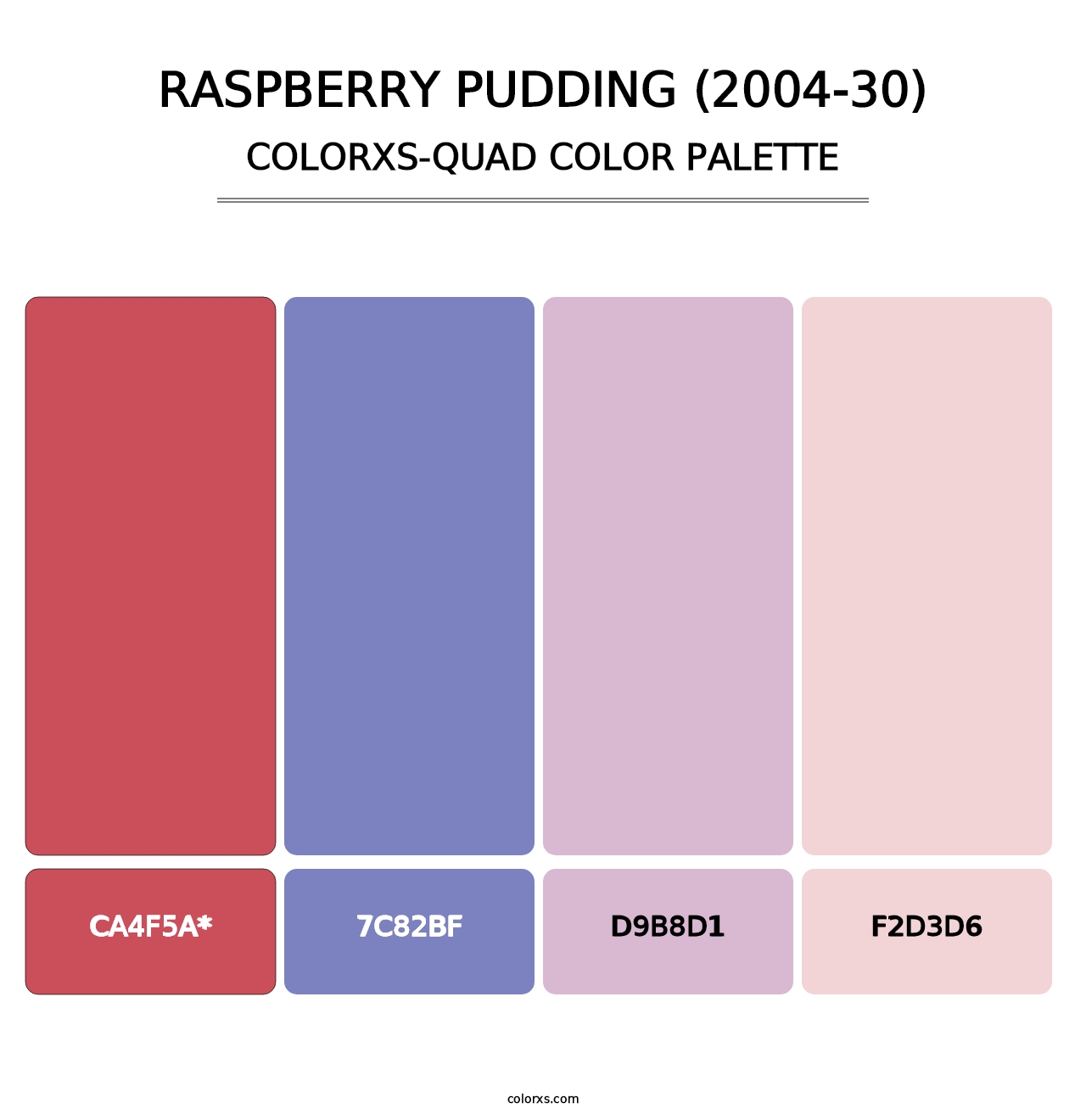 Raspberry Pudding (2004-30) - Colorxs Quad Palette