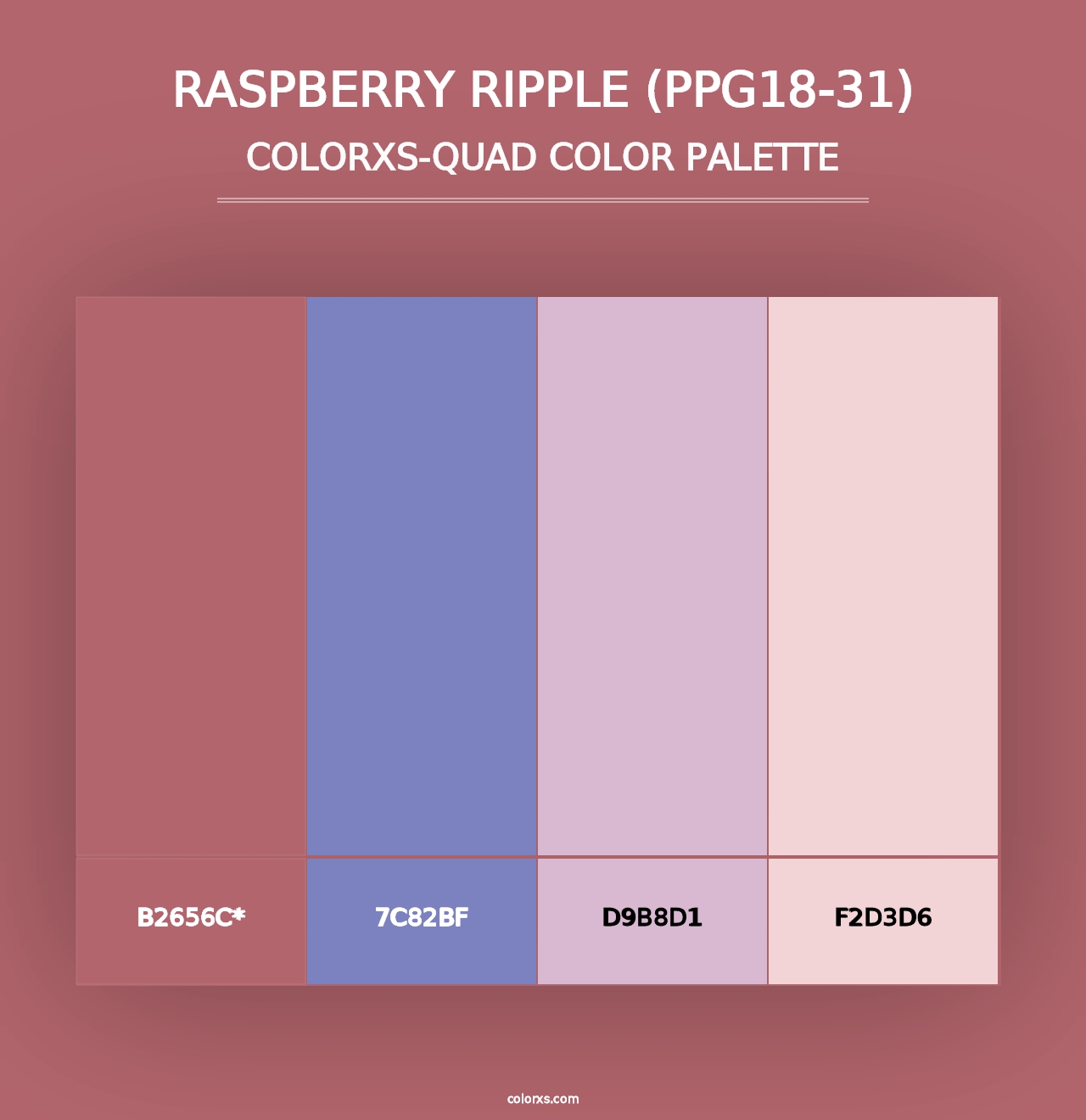 Raspberry Ripple (PPG18-31) - Colorxs Quad Palette