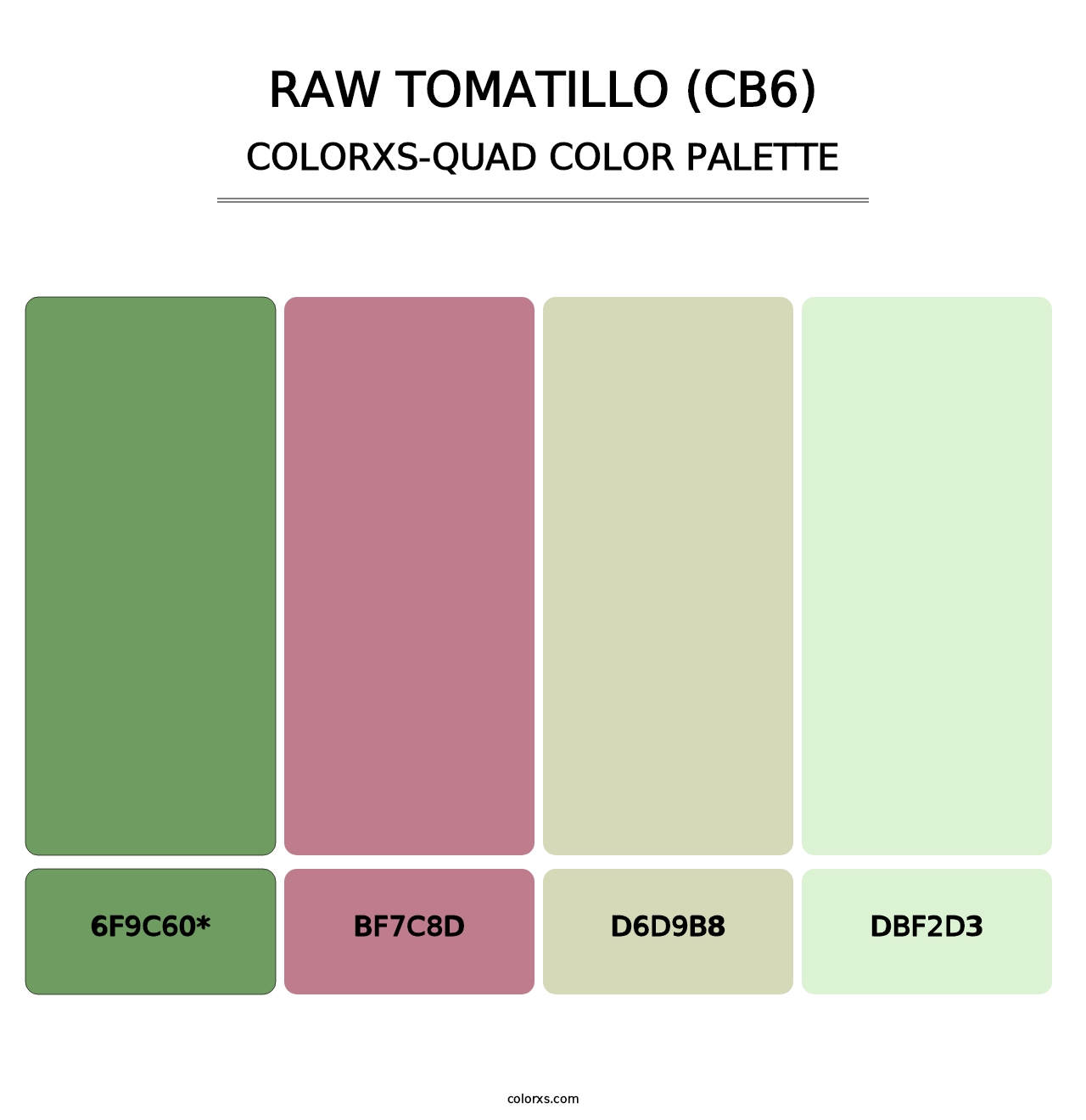 Raw Tomatillo (CB6) - Colorxs Quad Palette