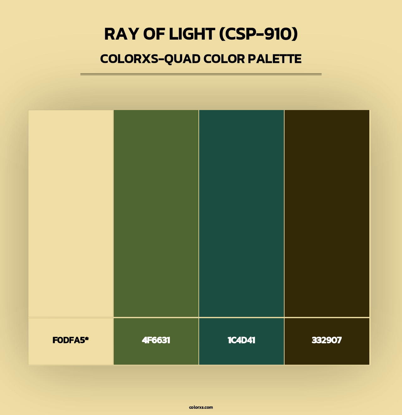 Ray of Light (CSP-910) - Colorxs Quad Palette