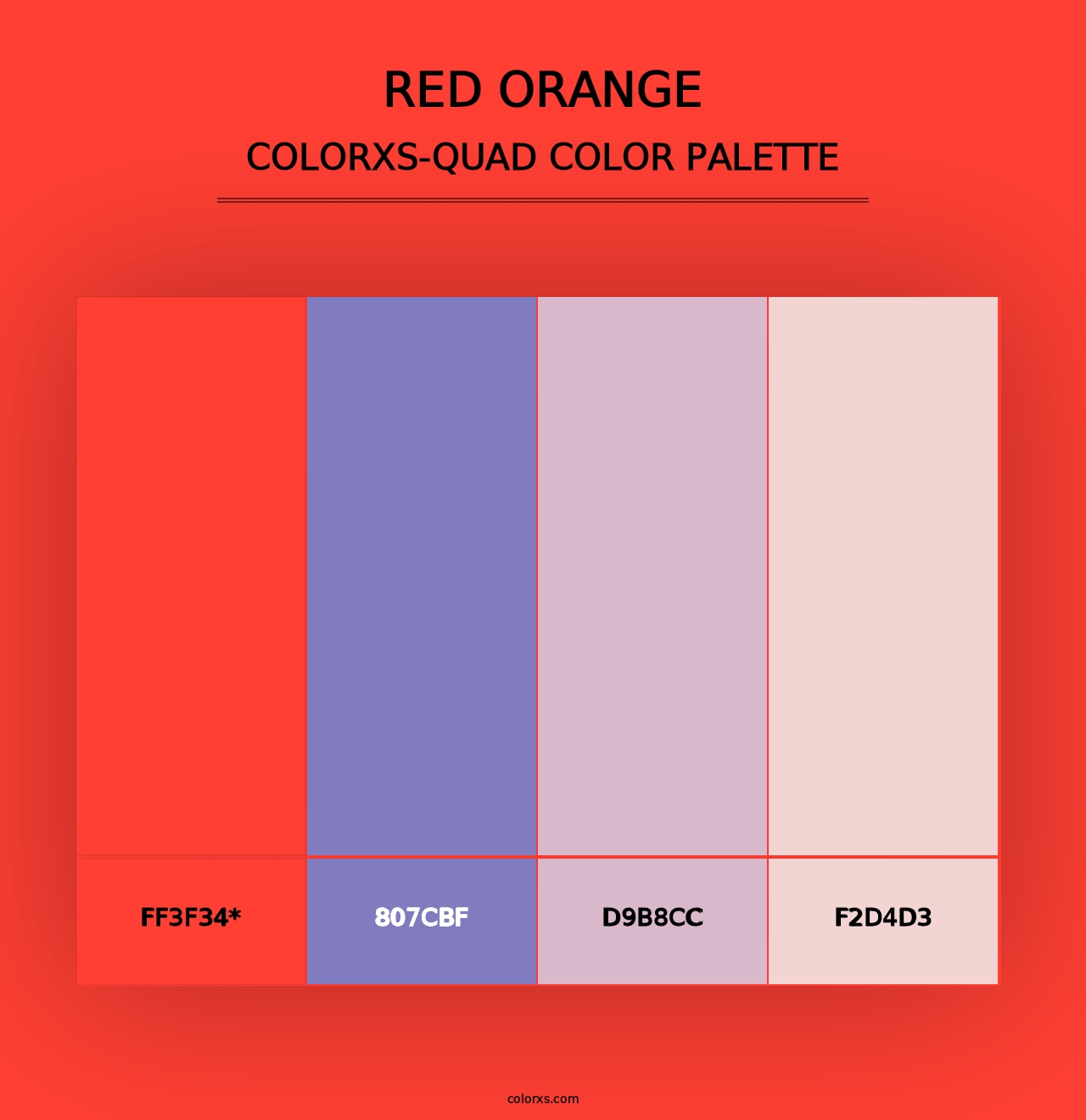 Red Orange - Colorxs Quad Palette