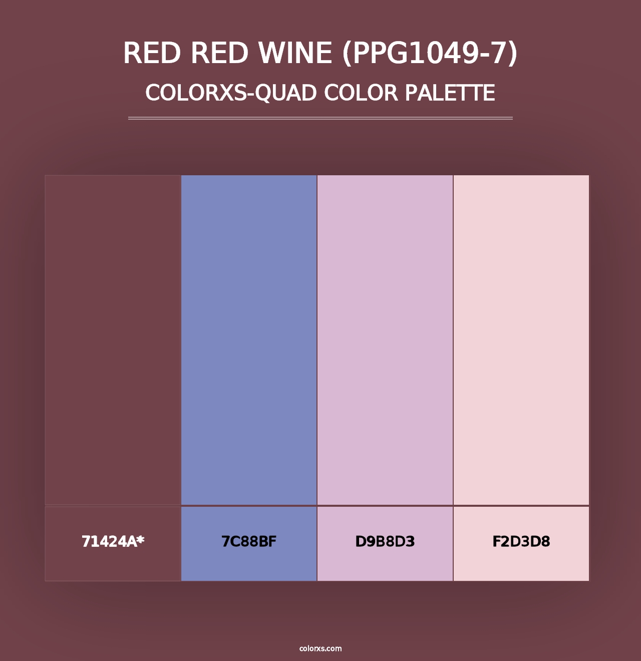 Red Red Wine (PPG1049-7) - Colorxs Quad Palette