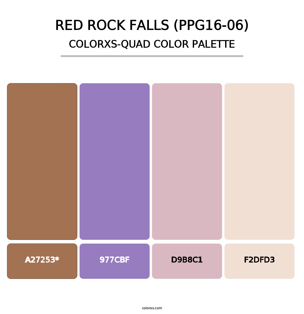 Red Rock Falls (PPG16-06) - Colorxs Quad Palette