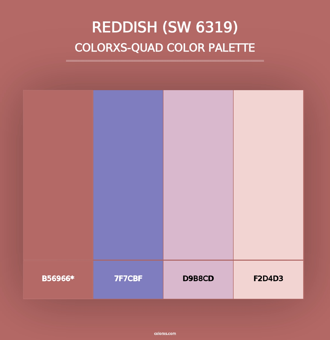 Reddish (SW 6319) - Colorxs Quad Palette