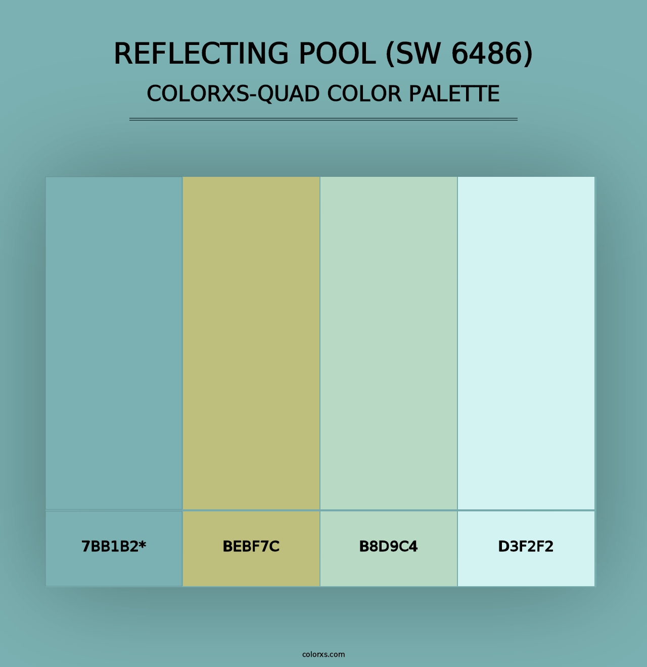 Reflecting Pool (SW 6486) - Colorxs Quad Palette