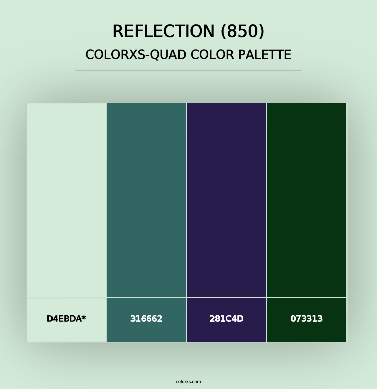 Reflection (850) - Colorxs Quad Palette