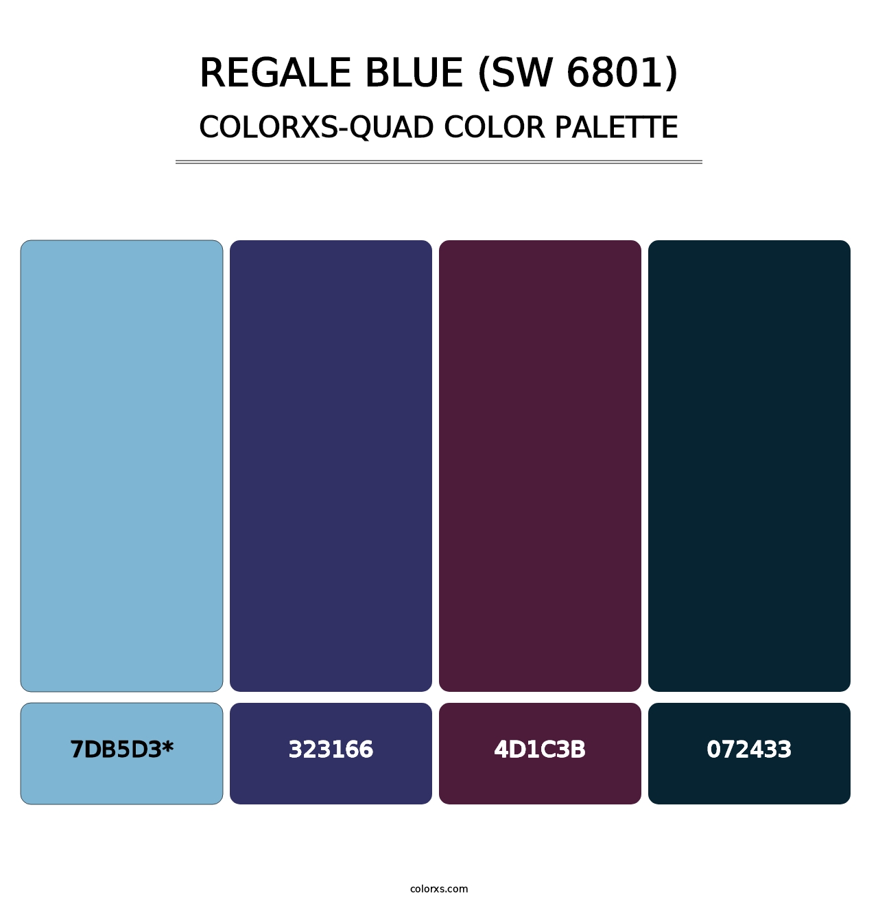 Regale Blue (SW 6801) - Colorxs Quad Palette