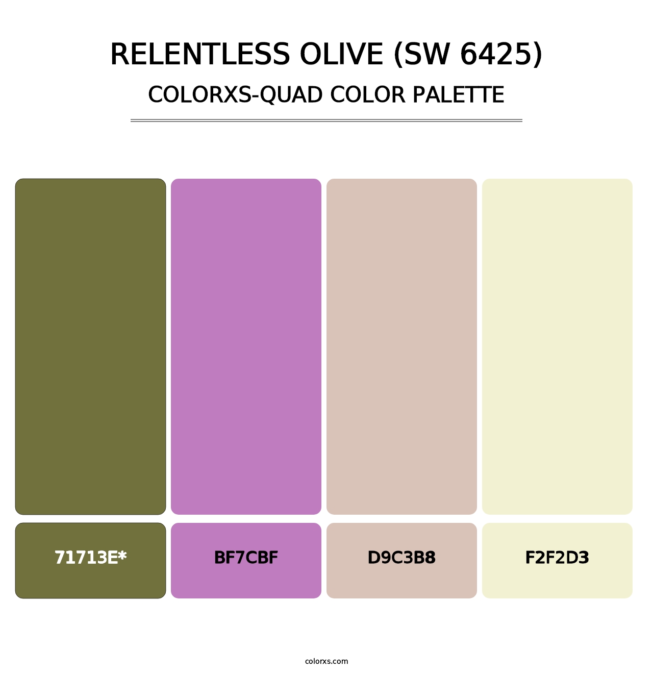 Relentless Olive (SW 6425) - Colorxs Quad Palette