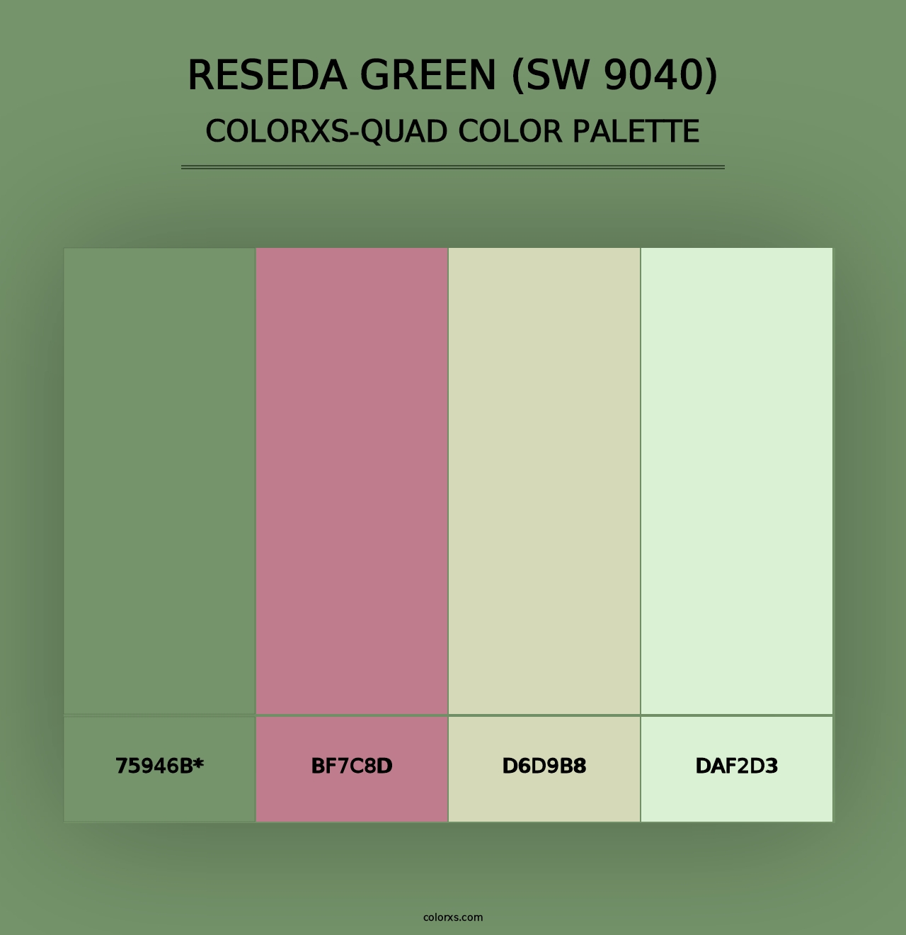 Reseda Green (SW 9040) - Colorxs Quad Palette