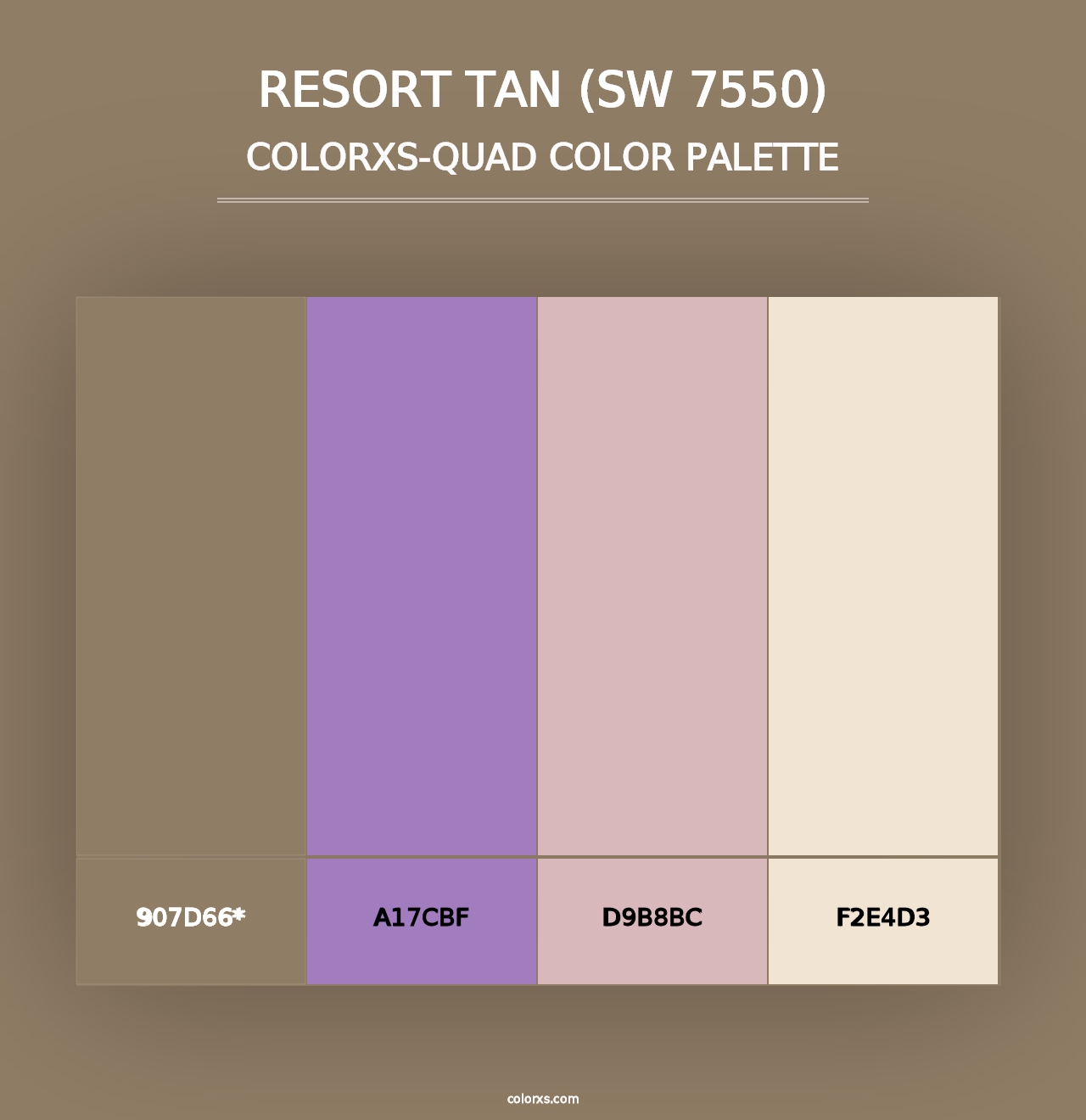 Resort Tan (SW 7550) - Colorxs Quad Palette