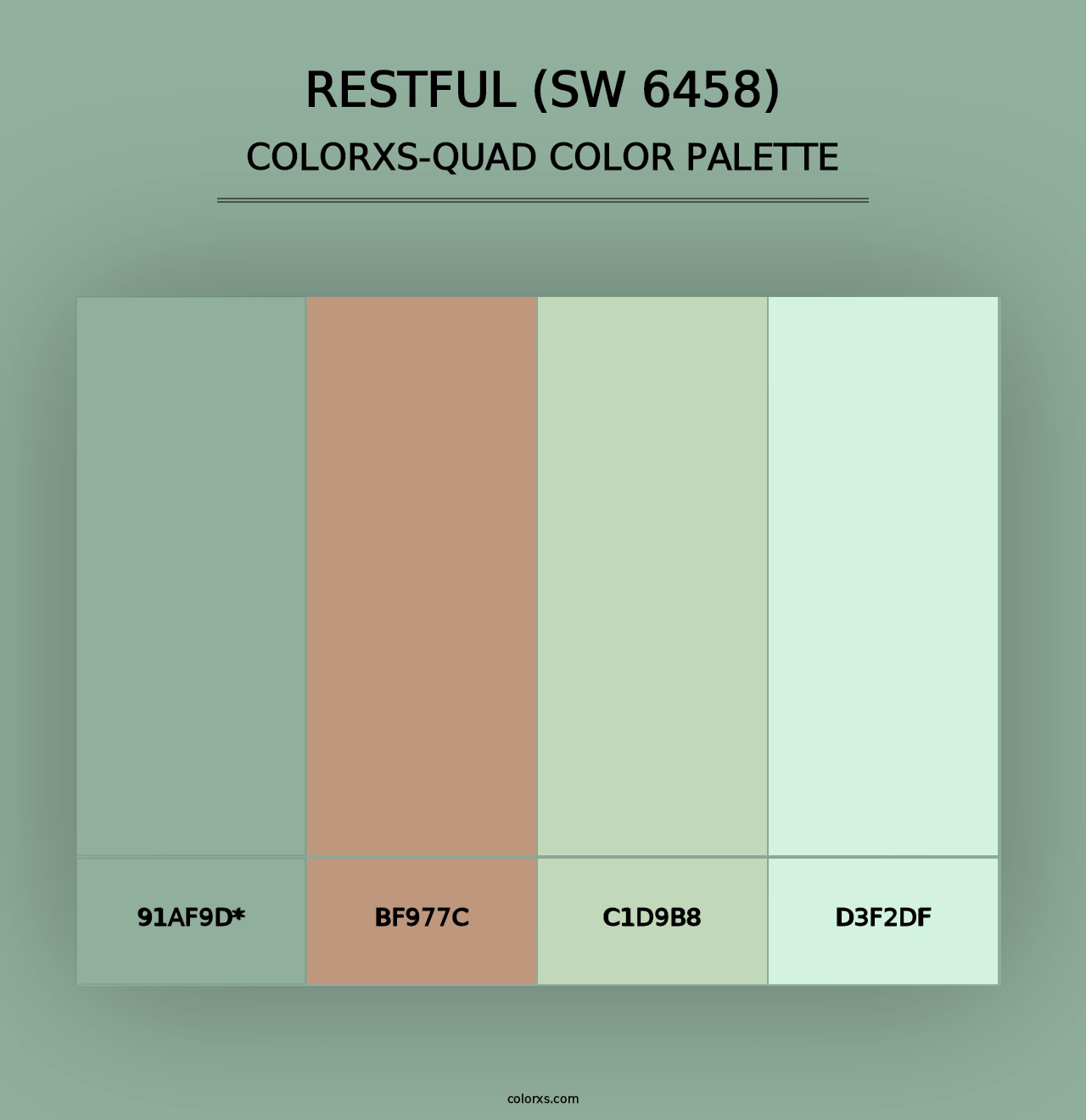 Restful (SW 6458) - Colorxs Quad Palette