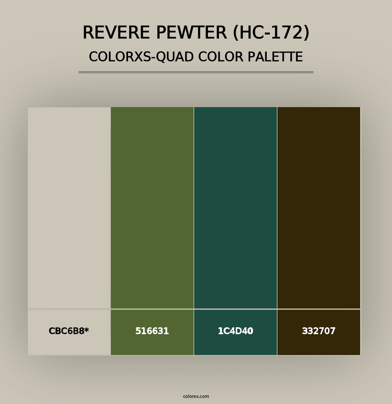 Revere Pewter (HC-172) - Colorxs Quad Palette