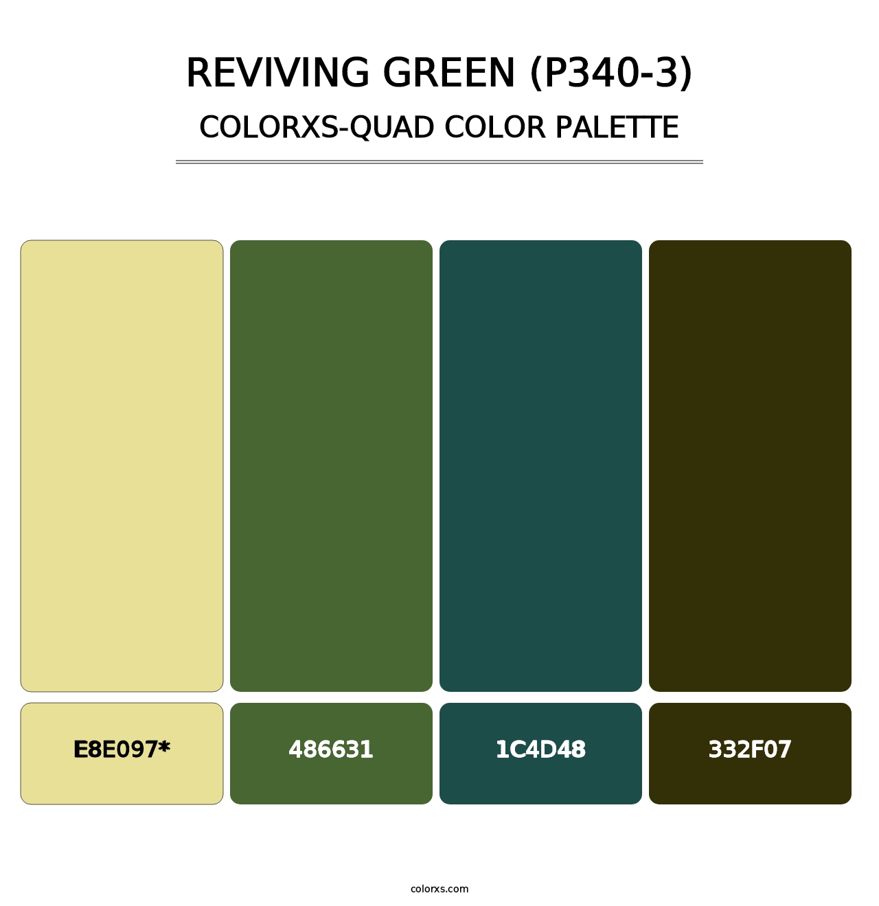 Reviving Green (P340-3) - Colorxs Quad Palette