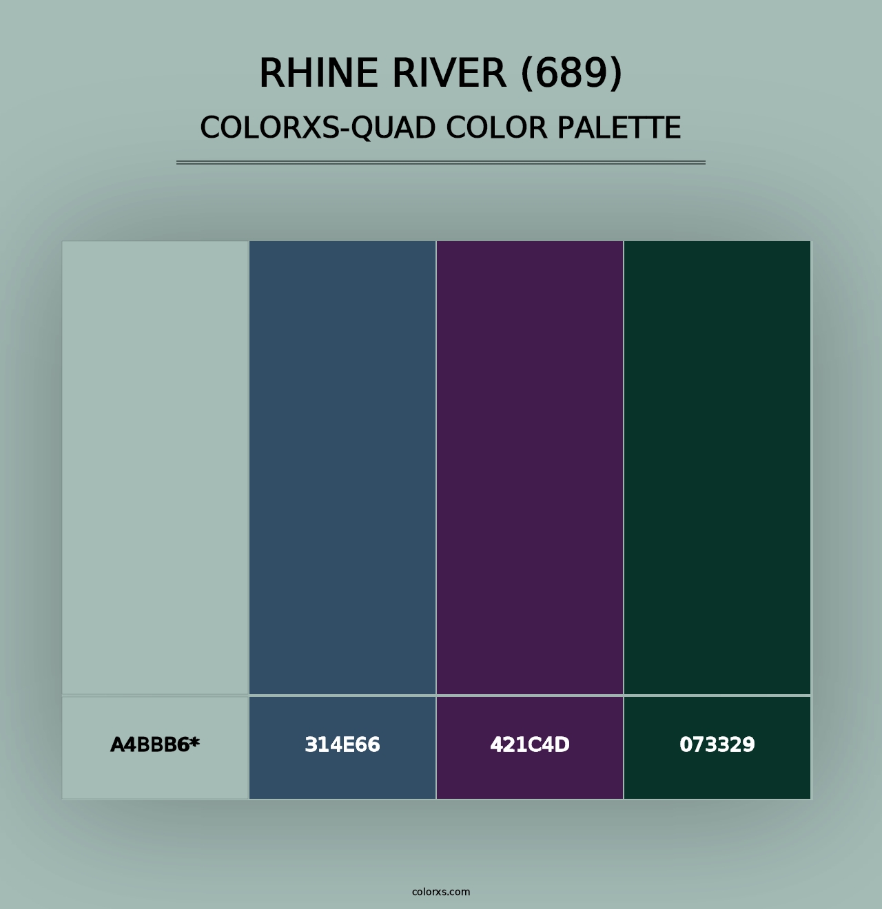 Rhine River (689) - Colorxs Quad Palette