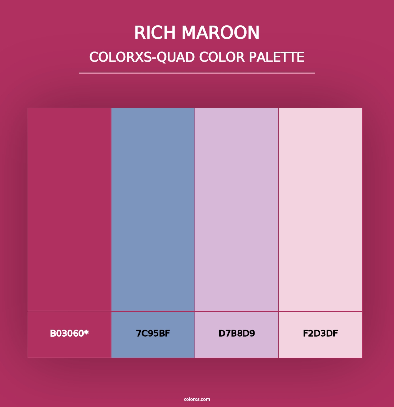 Rich Maroon - Colorxs Quad Palette