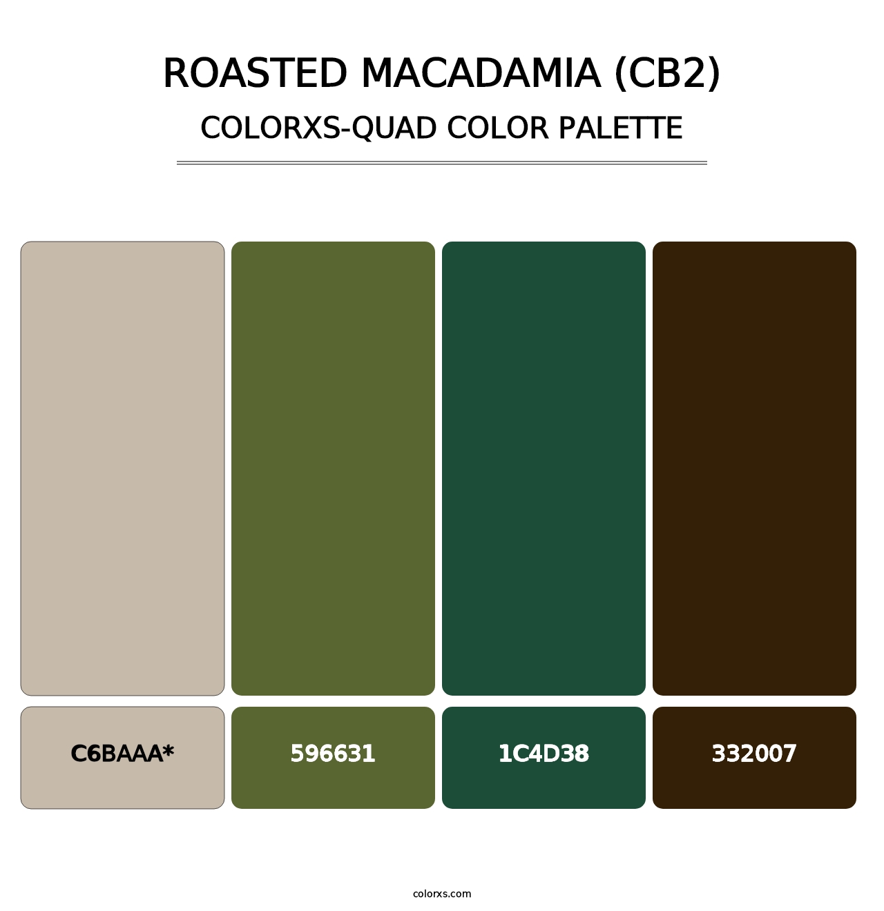 Roasted Macadamia (CB2) - Colorxs Quad Palette