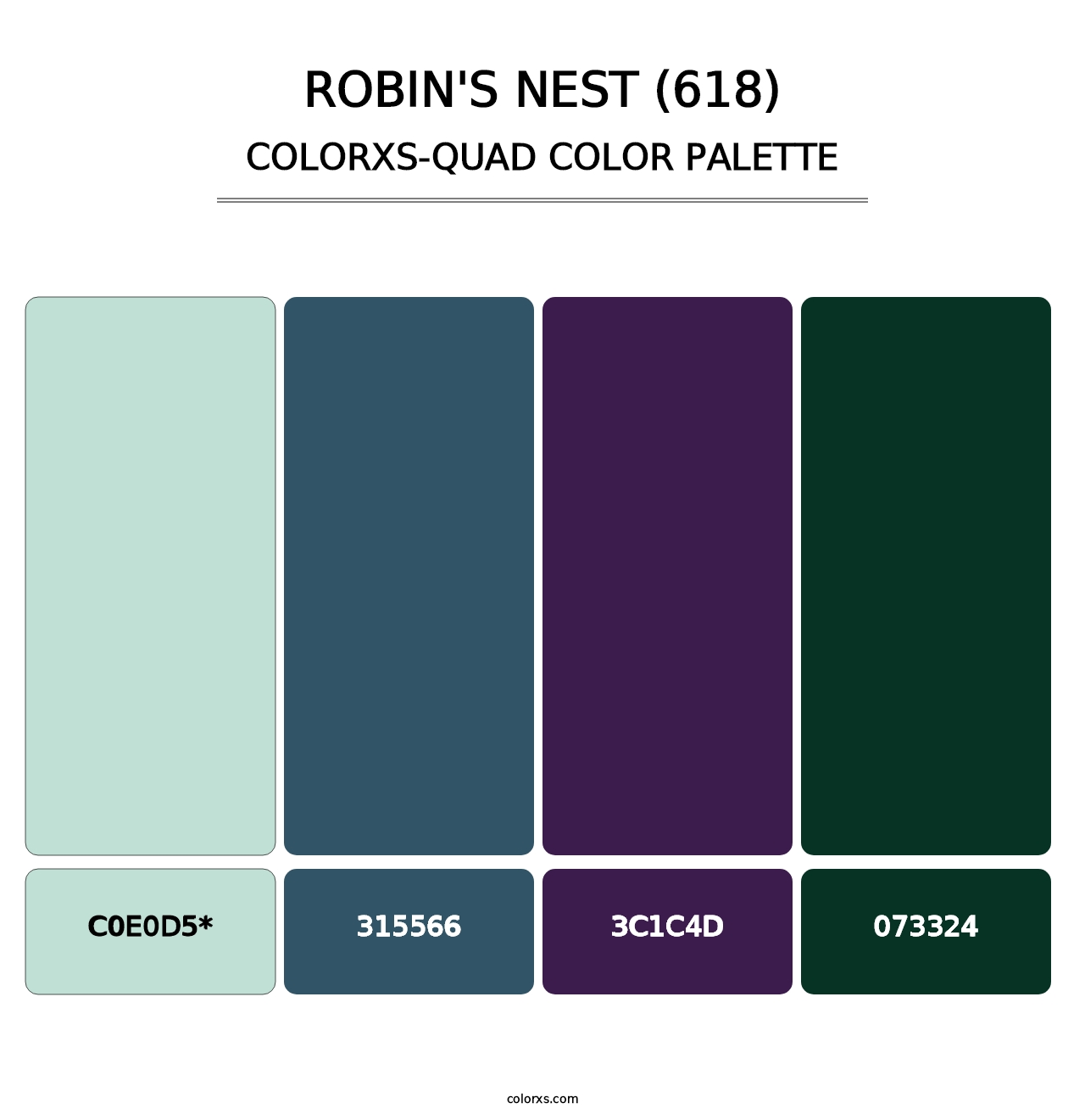 Robin's Nest (618) - Colorxs Quad Palette