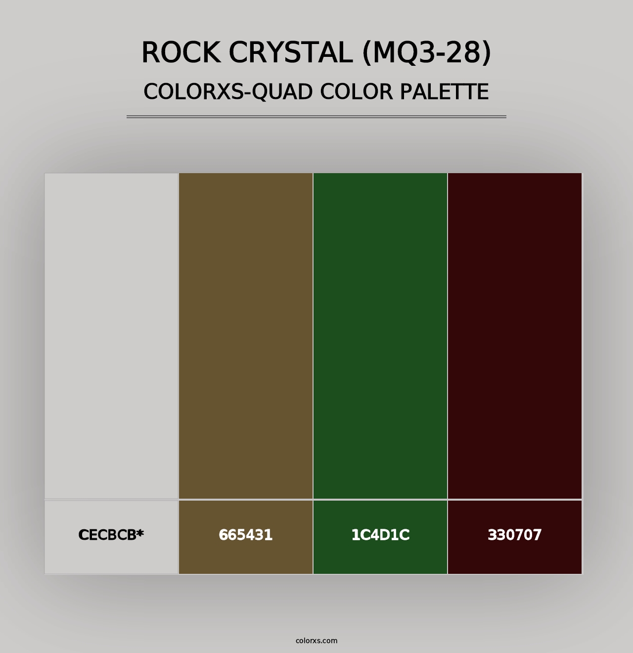 Rock Crystal (MQ3-28) - Colorxs Quad Palette