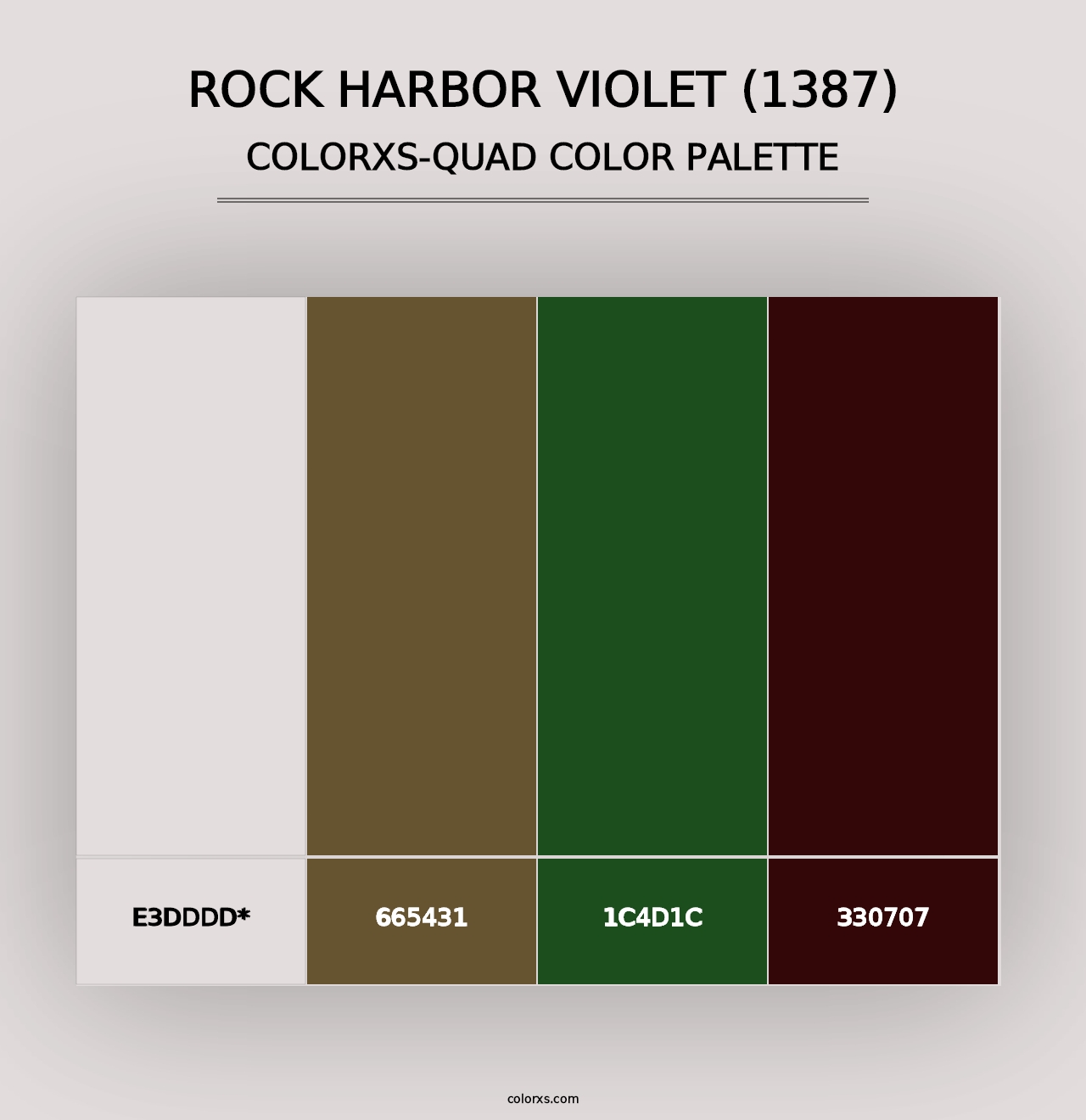 Rock Harbor Violet (1387) - Colorxs Quad Palette