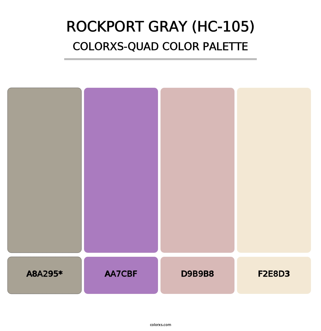 Rockport Gray (HC-105) - Colorxs Quad Palette