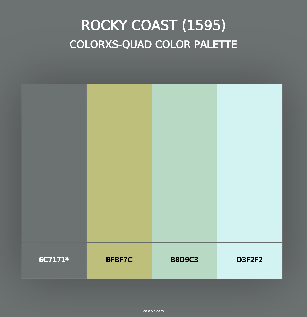 Rocky Coast (1595) - Colorxs Quad Palette