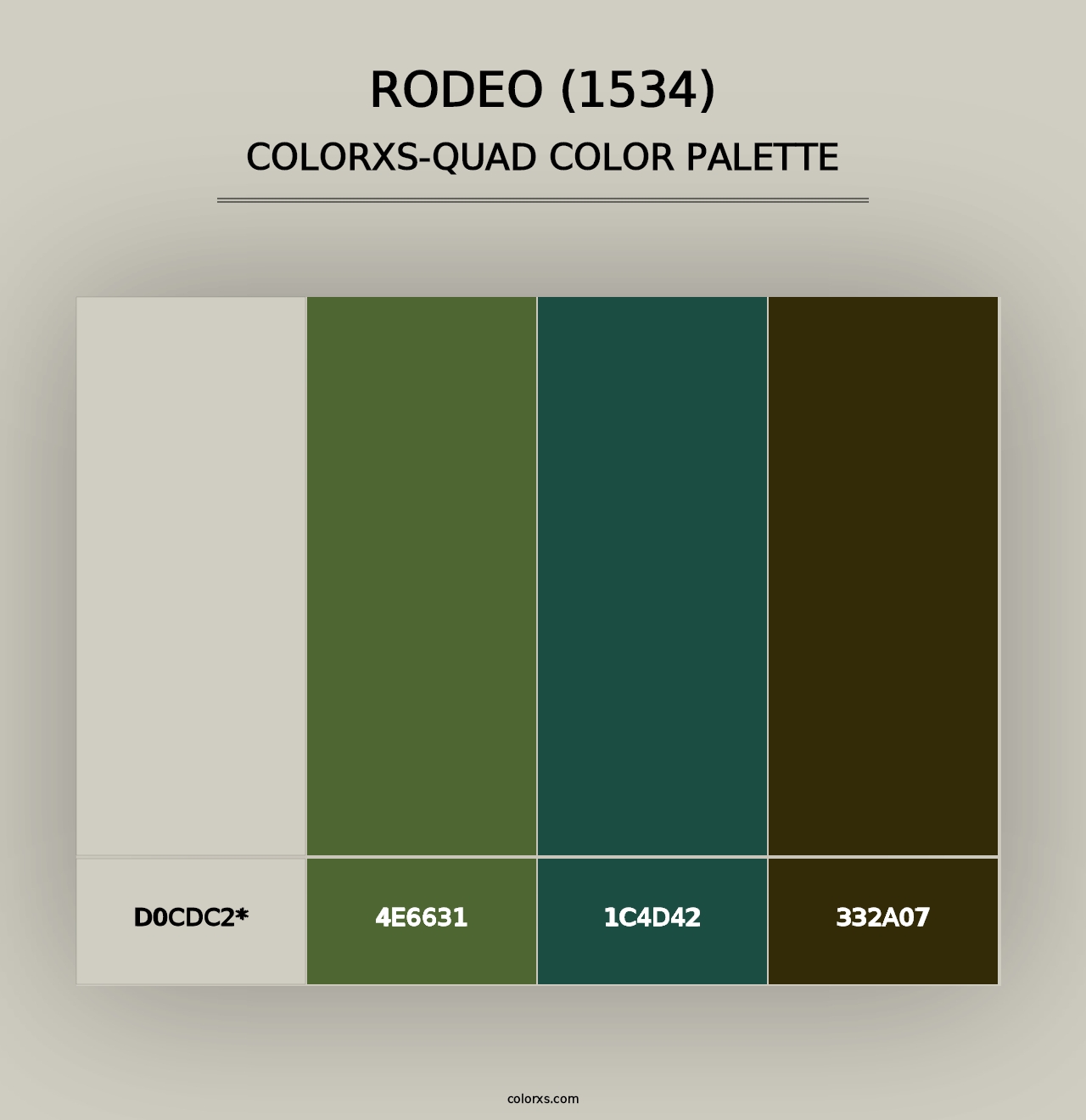 Rodeo (1534) - Colorxs Quad Palette