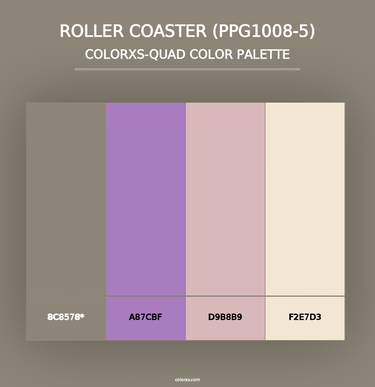 Roller Coaster (PPG1008-5) - Colorxs Quad Palette