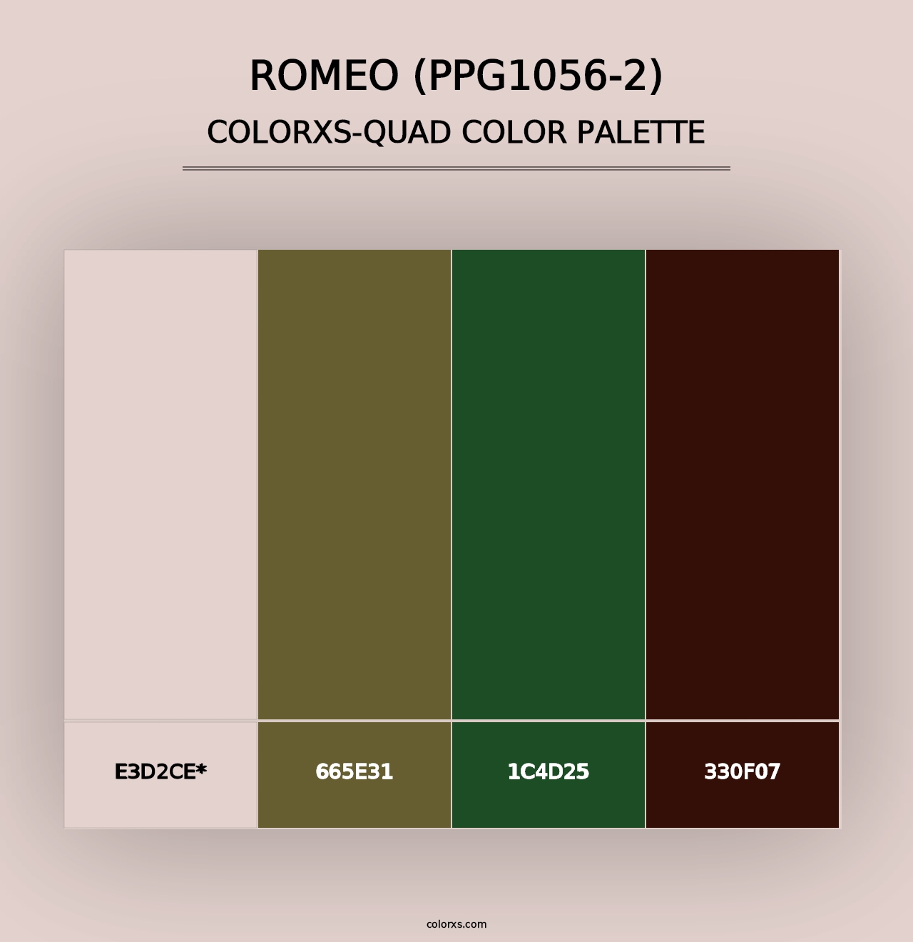 Romeo (PPG1056-2) - Colorxs Quad Palette