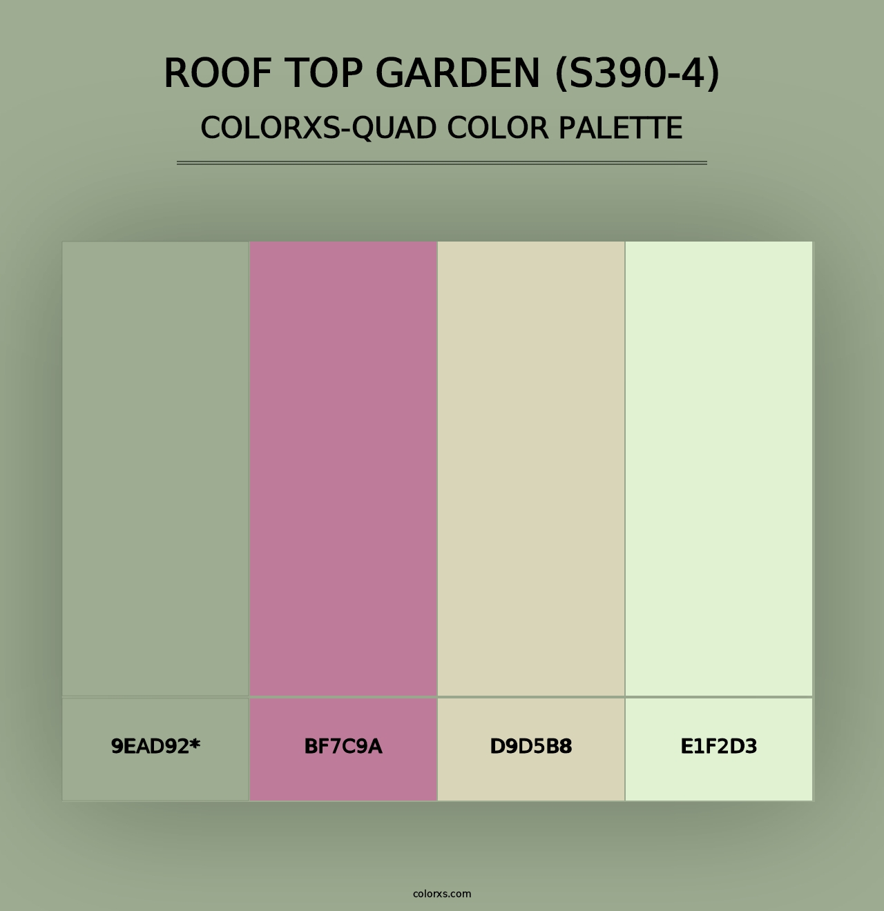 Roof Top Garden (S390-4) - Colorxs Quad Palette