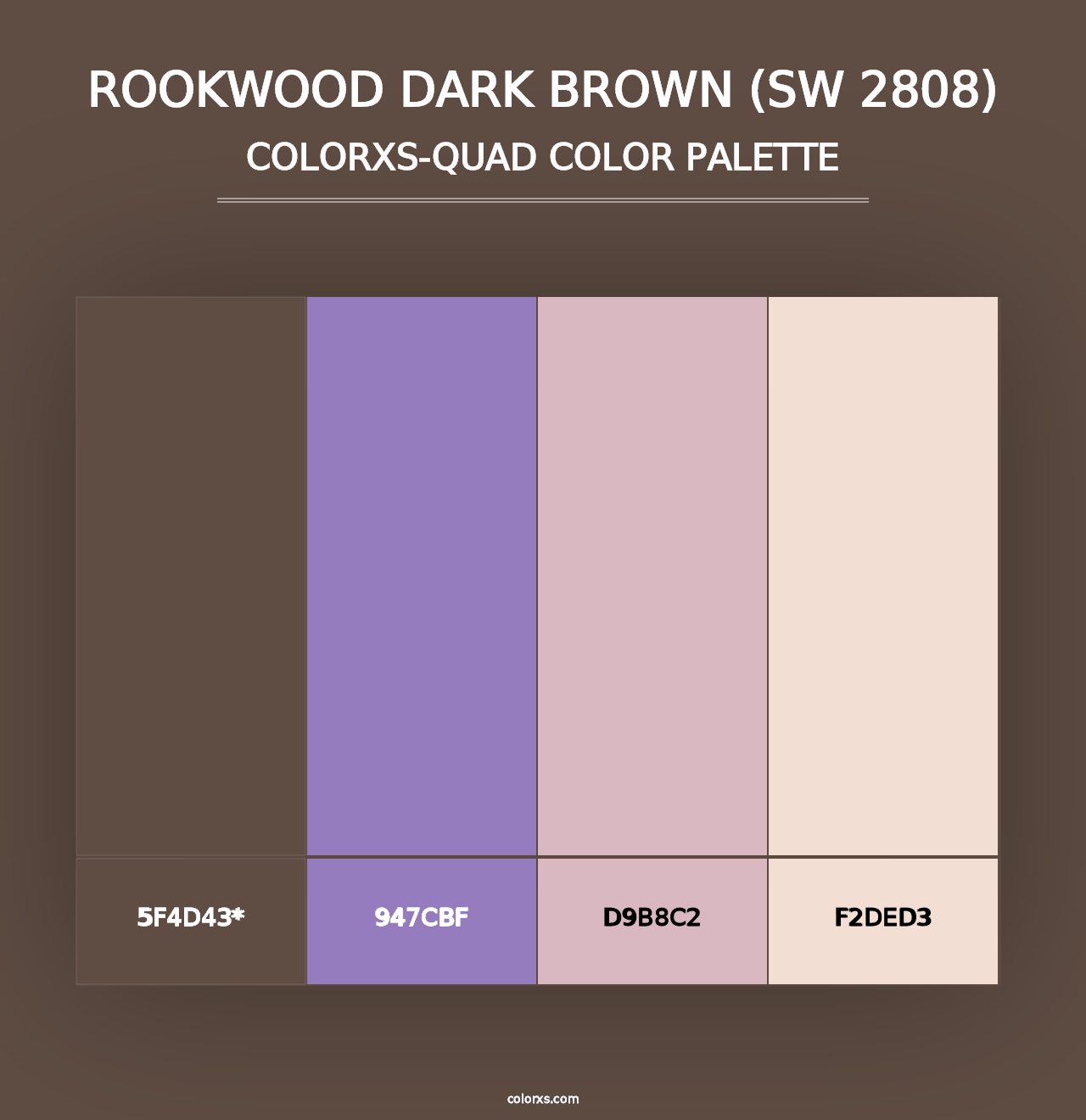 Rookwood Dark Brown (SW 2808) - Colorxs Quad Palette