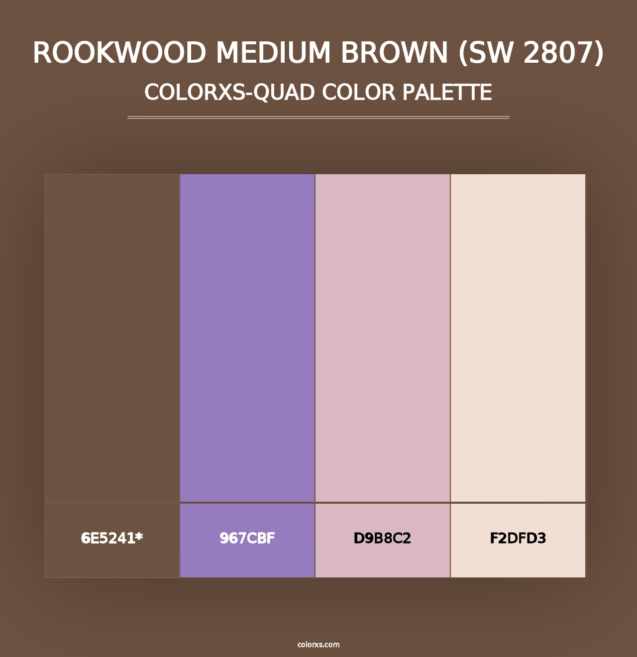 Rookwood Medium Brown (SW 2807) - Colorxs Quad Palette